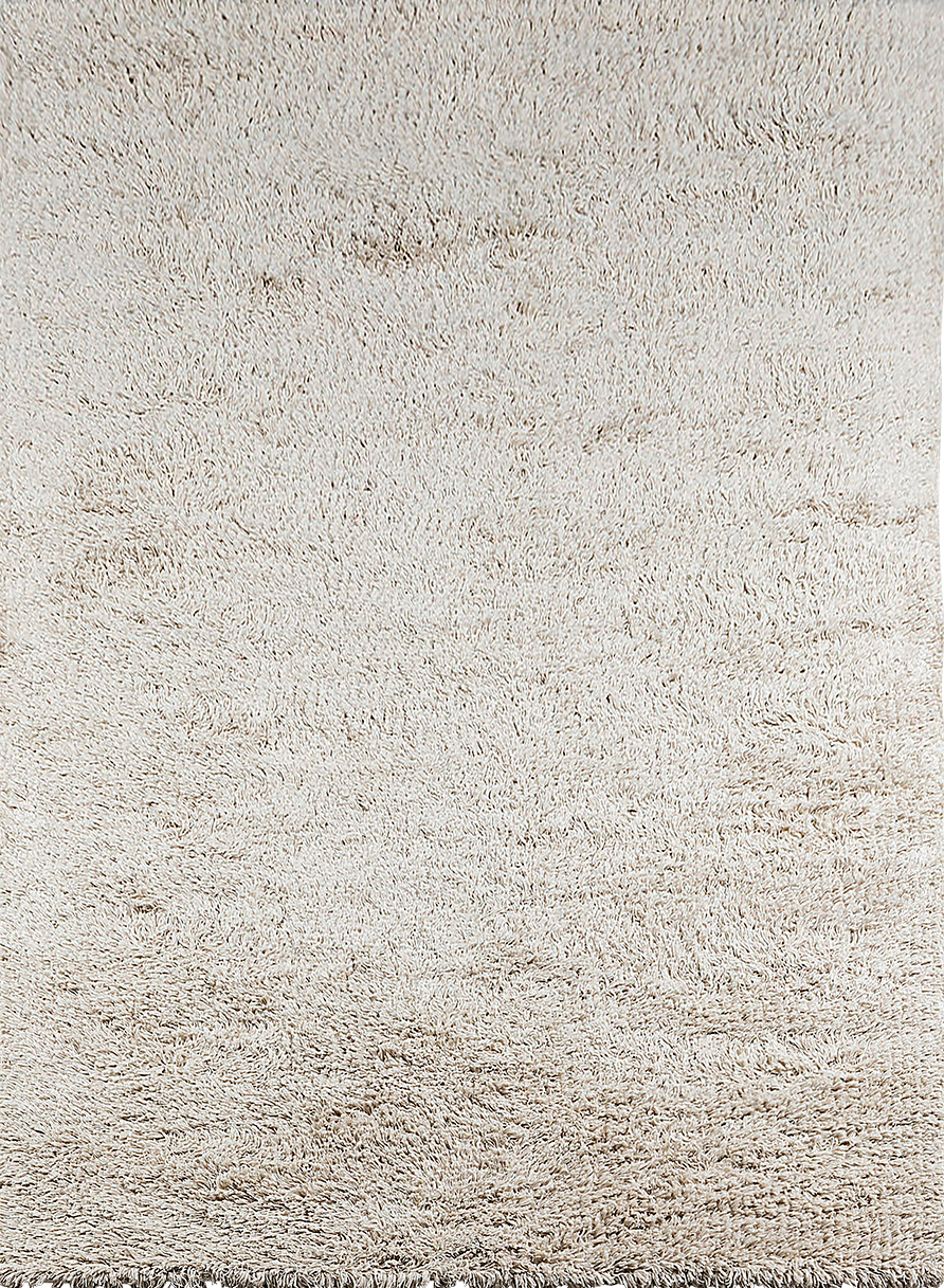 Massimo Rya Soft Beige Hochflor Wollteppich, Draufsicht