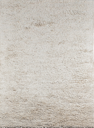 Massimo Rya Soft Beige Hochflor Wollteppich, Draufsicht