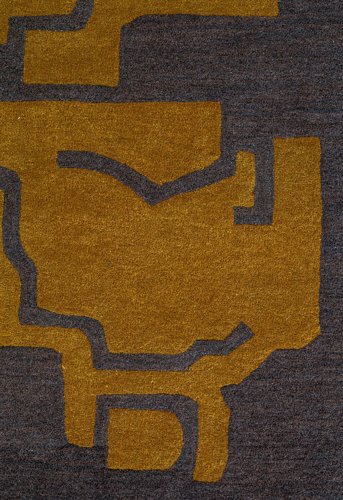 Massimo Structures Fragment 1 Designteppich, Detail der Ecke
