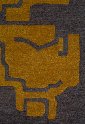 Massimo Structures Fragment 1 Designteppich, Detail der Ecke