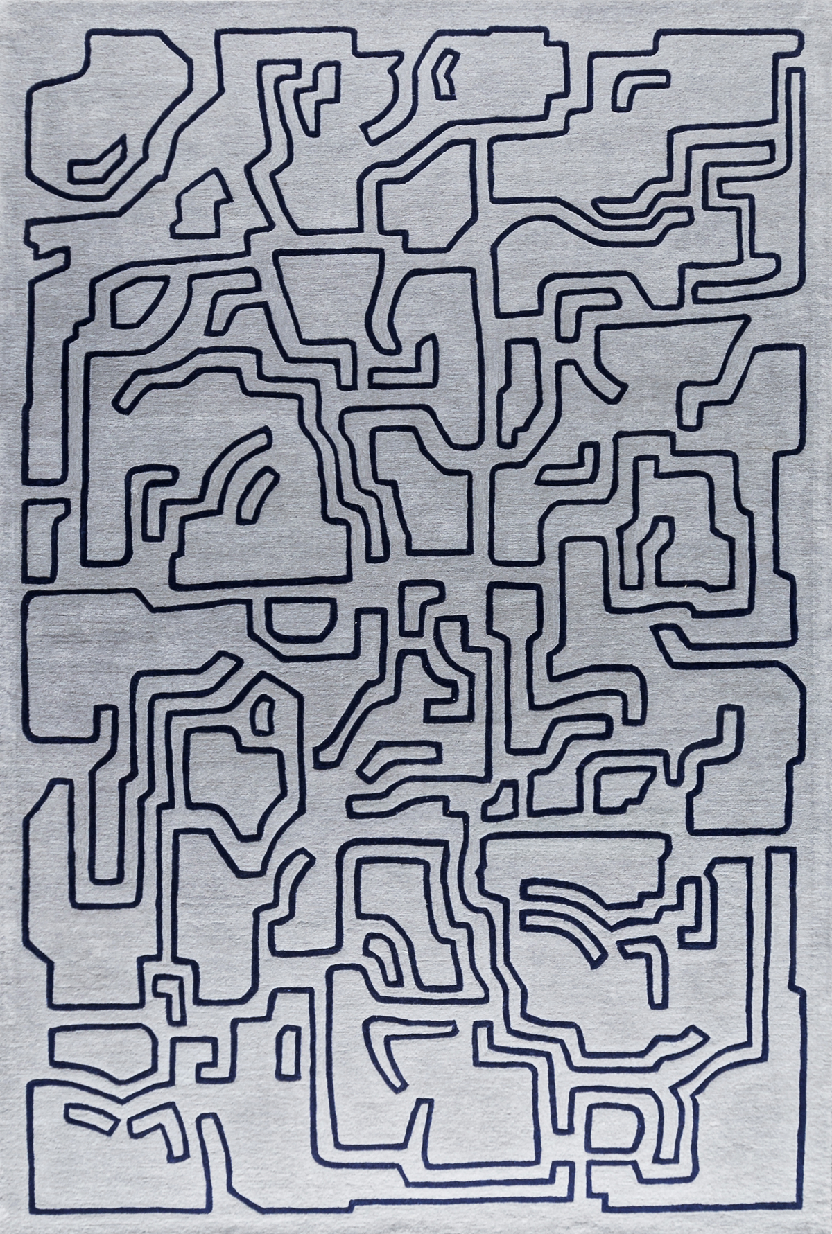 Massimo Structures Fragment 2 Designteppich, Draufsicht