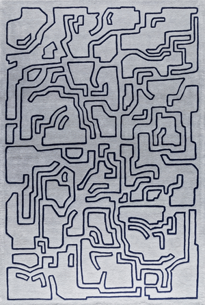 Massimo Structures Fragment 2 Designteppich, Draufsicht