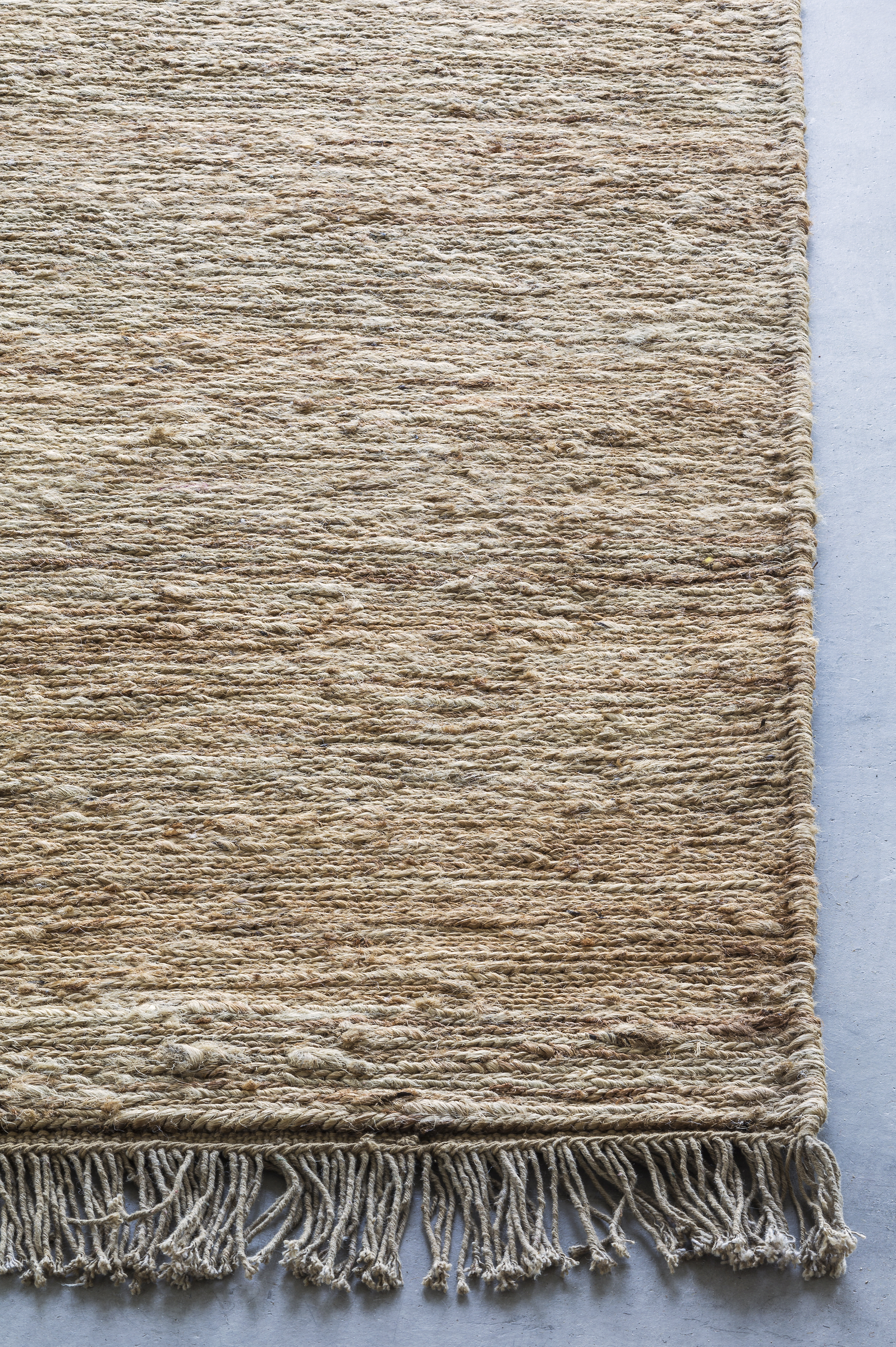 Massimo Sumace Natural Juteteppich, Detail der Ecke